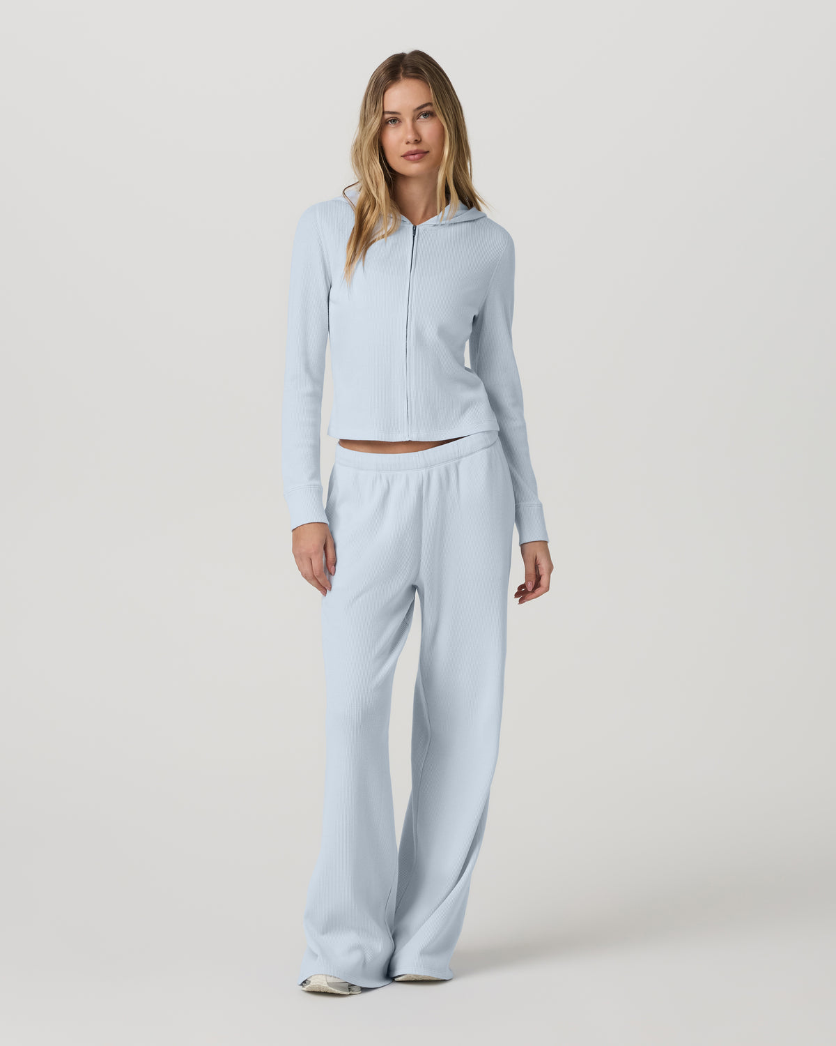 Waffle Wideleg Pant Women's Soft Sky Waffle Knit Pants - Vuori
