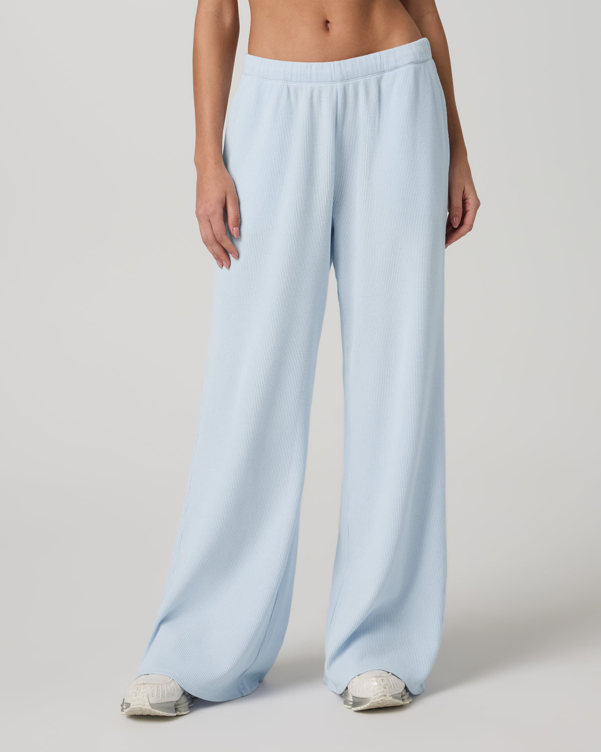 Waffle Wideleg Pant Women's Soft Sky Waffle Knit Pants - Vuori