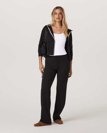 Halo Straight Leg - Long Women's Solid Black Pants - Vuori