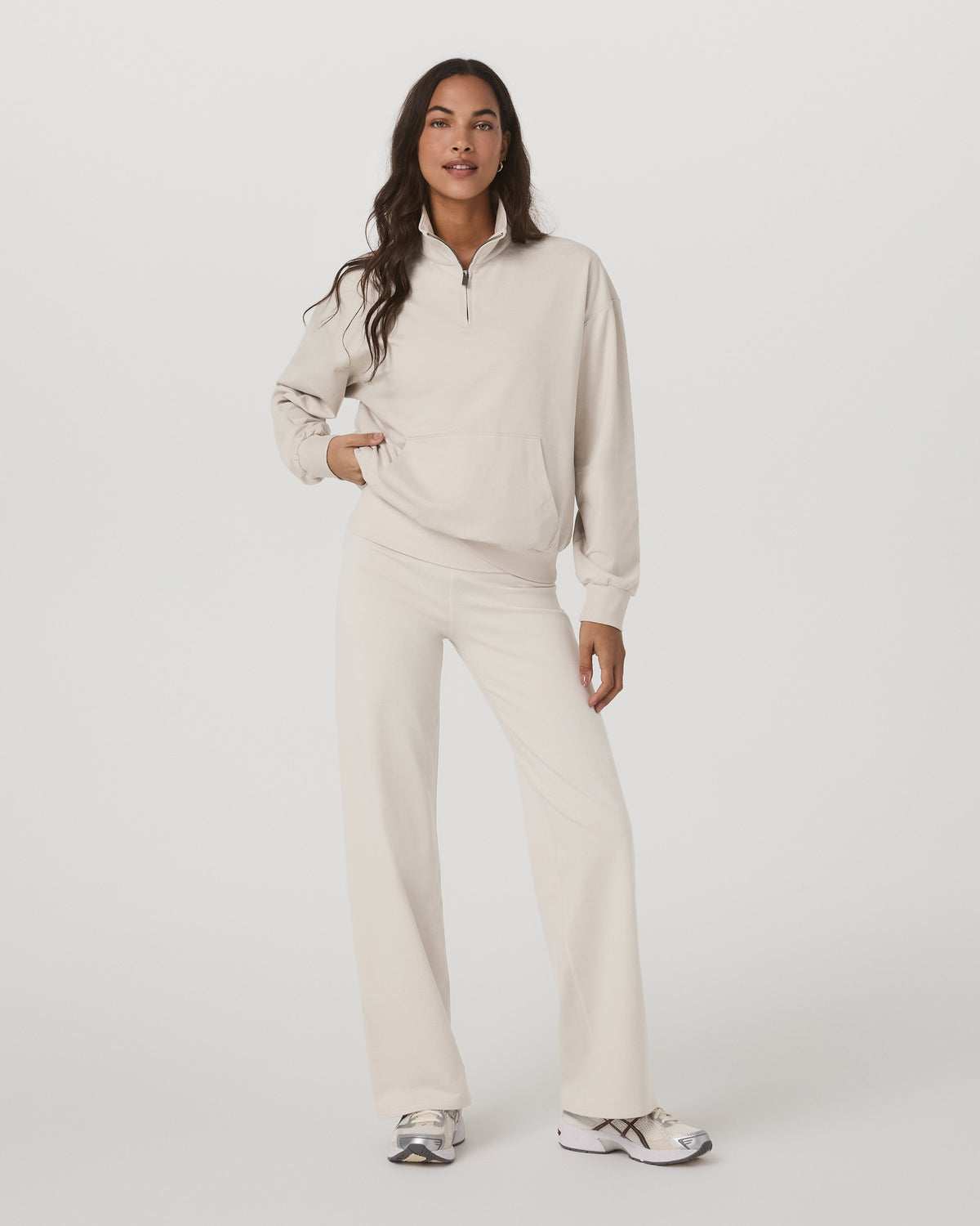 Granite Foldover Straight Leg Women's Oatmeal Heather Pant - Vuori