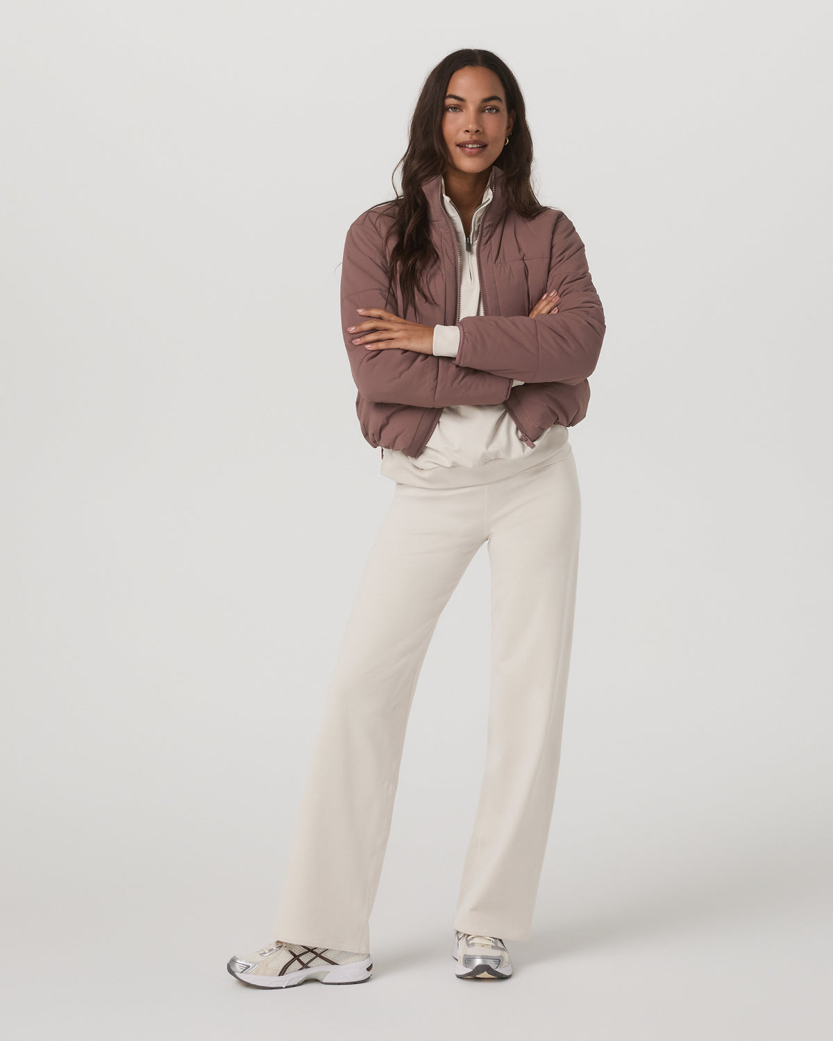 Granite Foldover Straight Leg Women's Oatmeal Heather Pant - Vuori