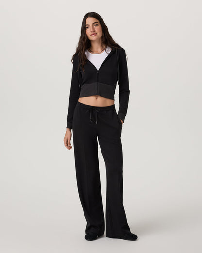 Compose Wideleg Pant Women's Black Mid-High Rise Pant - Vuori