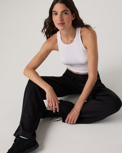 Compose Wideleg Pant Women's Black Mid-High Rise Pant - Vuori