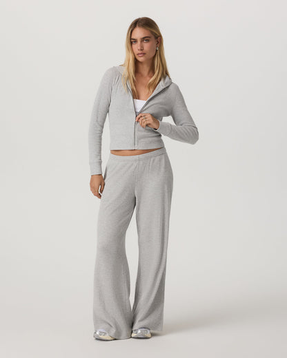 Waffle Wideleg Pant - Short Women's Light Grey Pants - Vuori