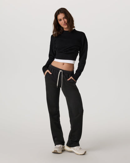 Sedona Straight Leg Sweatpant - Long Women's Black Pant - Vuori