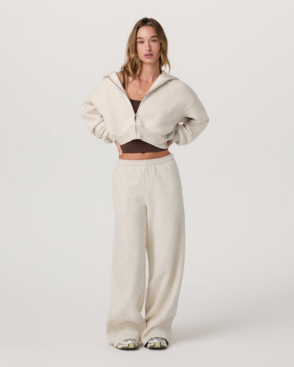 Women's Restore Ultra Wideleg Sweatpant Bone Heather - Vuori