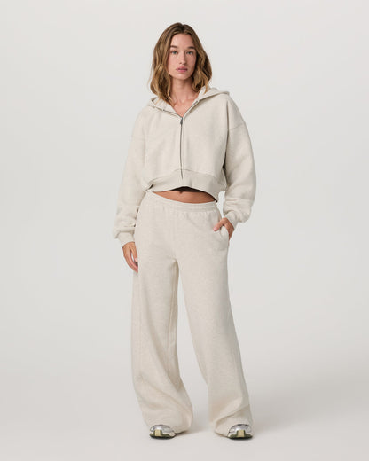 Women's Restore Ultra Wideleg Sweatpant Bone Heather - Vuori