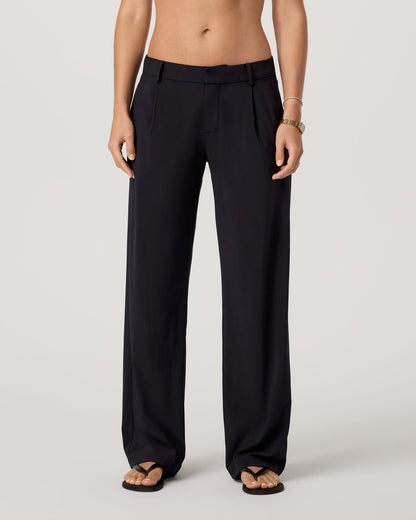 Villa Low Slung Trouser Women's Black Low-Rise Pants - Vuori