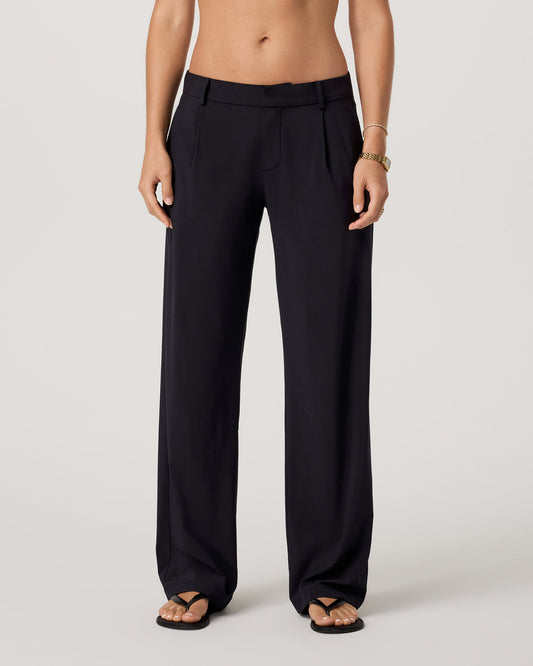 Villa Low Slung Trouser Women's Black Low-Rise Pants - Vuori