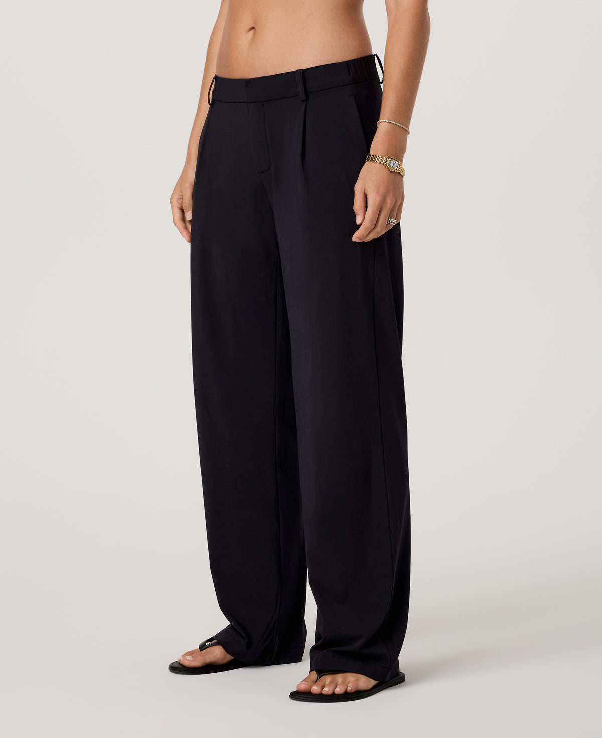Villa Low Slung Trouser Women's Black Low-Rise Pants - Vuori