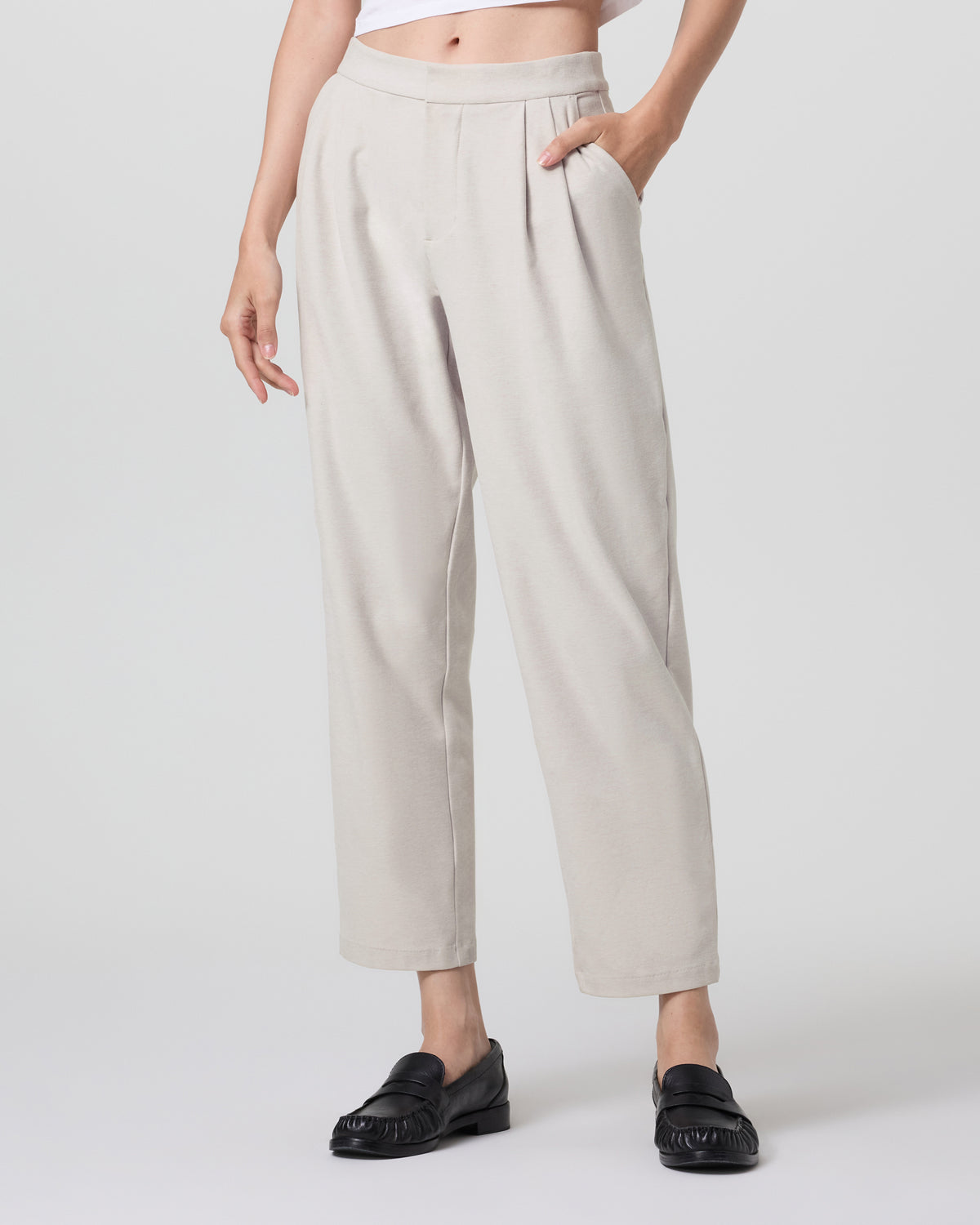 Elevation Ankle Trouser Ecru Heather - Vuori