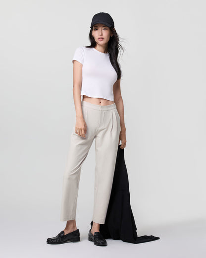 Elevation Ankle Trouser Ecru Heather - Vuori