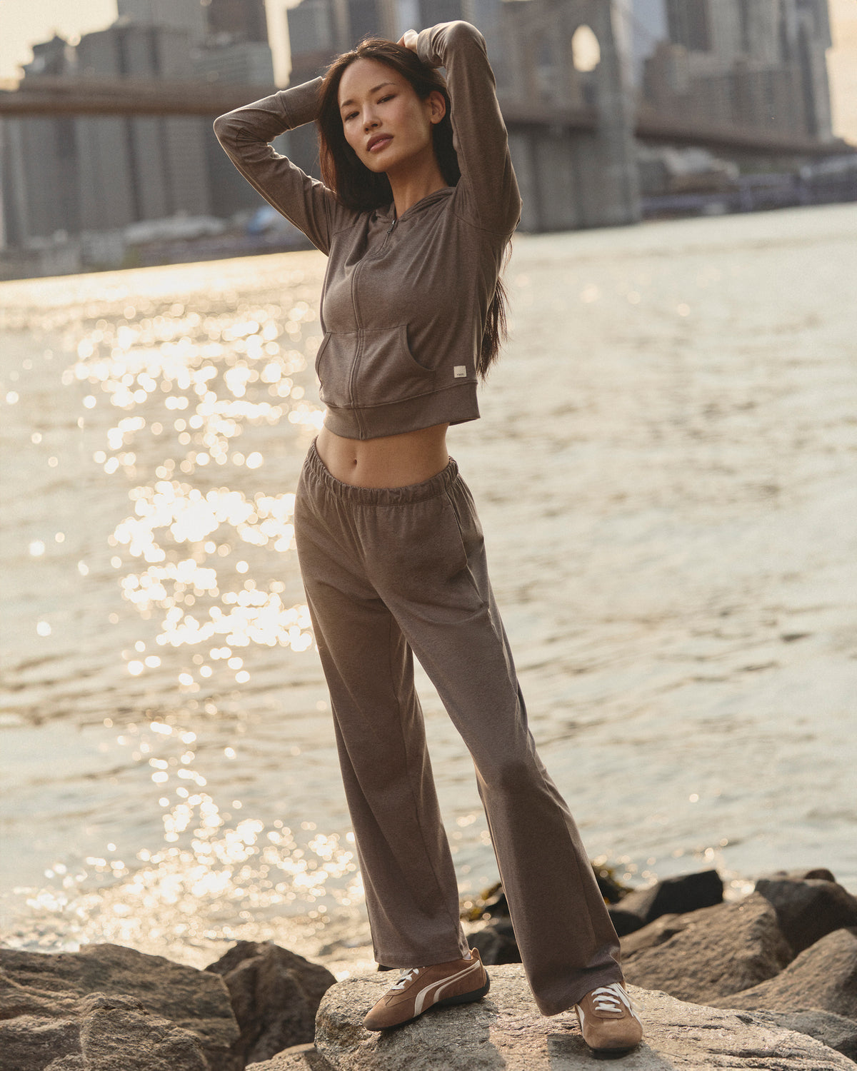 Halo Straight Leg Pant Women's Chia Heather Pants - Vuori