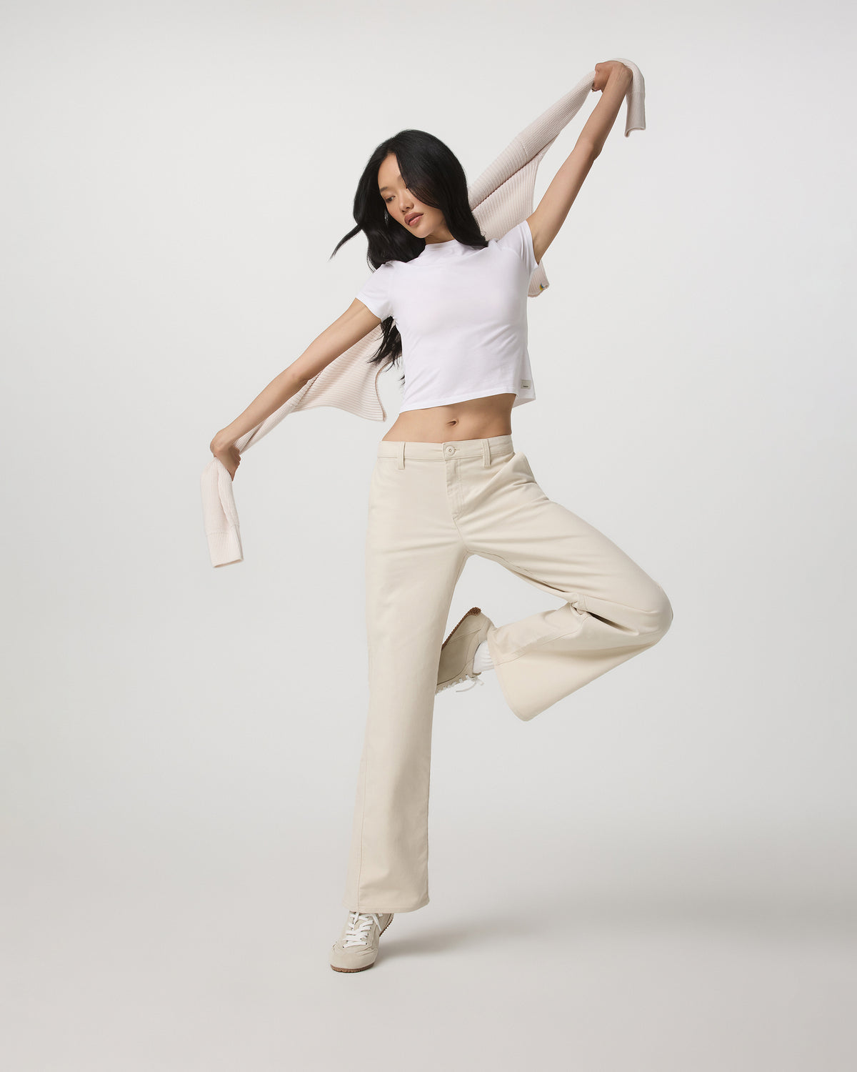 Telluride Twill Pant Women's Bone Mid-Low Rise Pants - Vuori