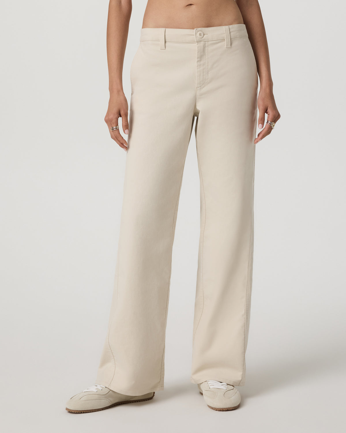 Telluride Twill Pant Women's Bone Mid-Low Rise Pants - Vuori