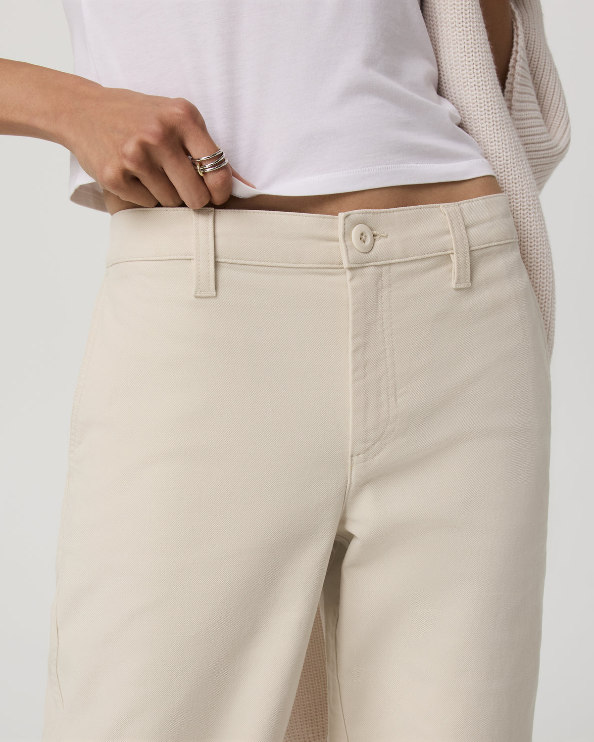 Telluride Twill Pant Women's Bone Mid-Low Rise Pants - Vuori