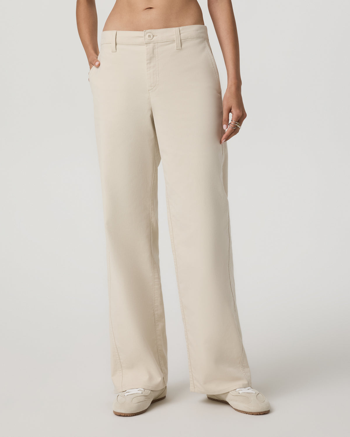Telluride Twill Pant Women's Bone Mid-Low Rise Pants - Vuori