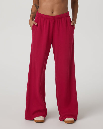 Waffle Wideleg Pant Women's Strawberry Waffle Knit Pant - Vuori