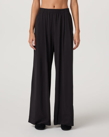 Villa Vibes Wideleg Women's Black Ultra-Wide Leg Pants - Vuori