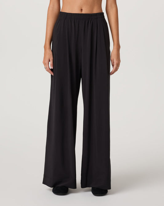 Villa Vibes Wideleg Women's Black Ultra-Wide Leg Pants - Vuori