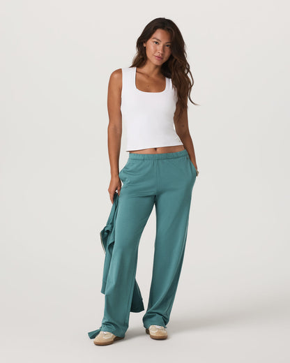 Halo Straight Leg - Long Women's Bluegrass Heather Pant - Vuori