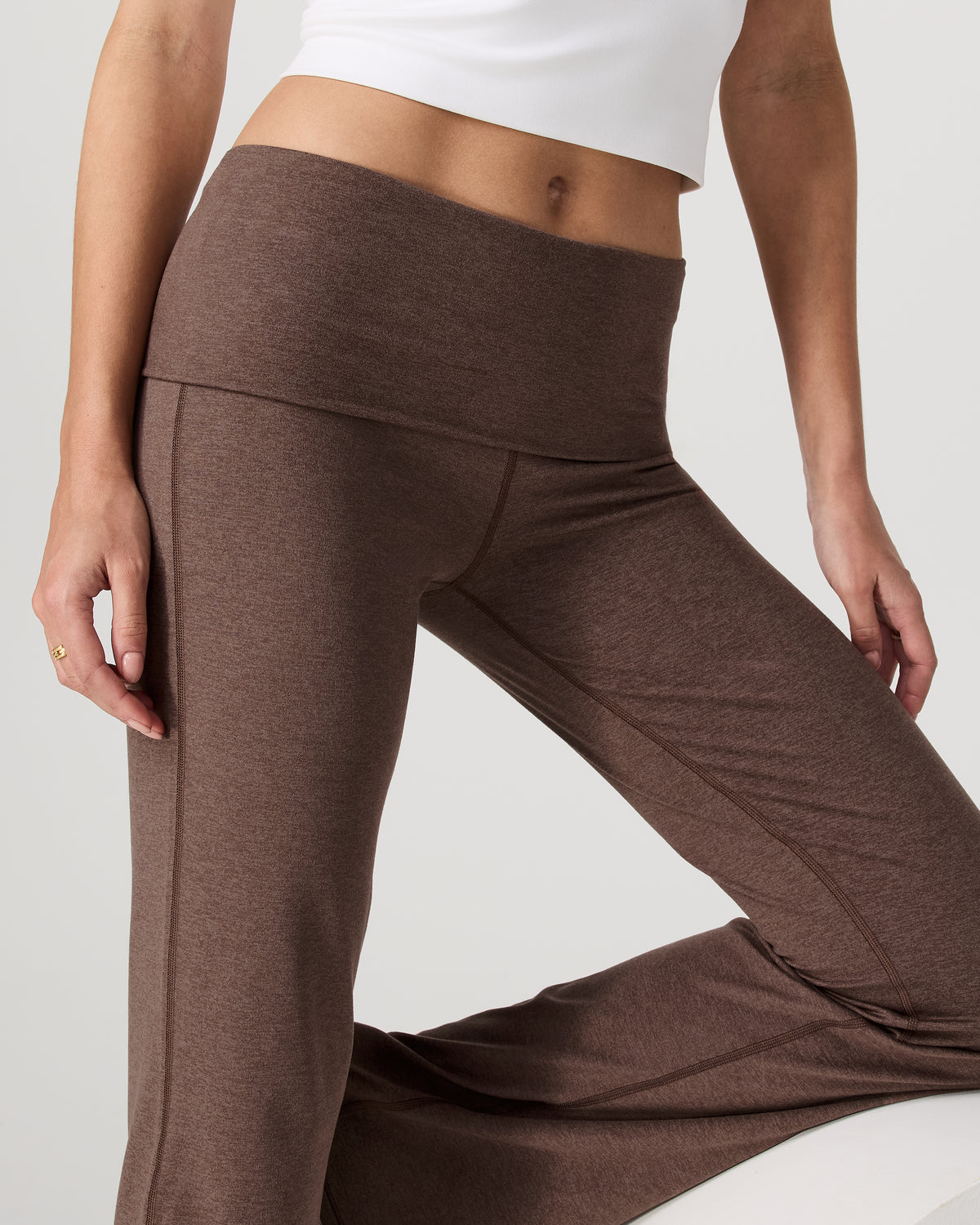 Halo Foldover Pant Chocolate Milk Heather - Vuori