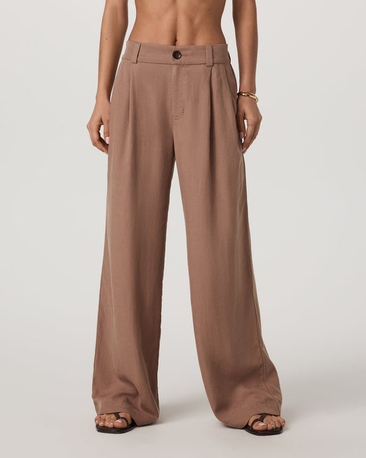 Trestles Twill Wideleg Women's Nutmeg Trouser Pants - Vuori