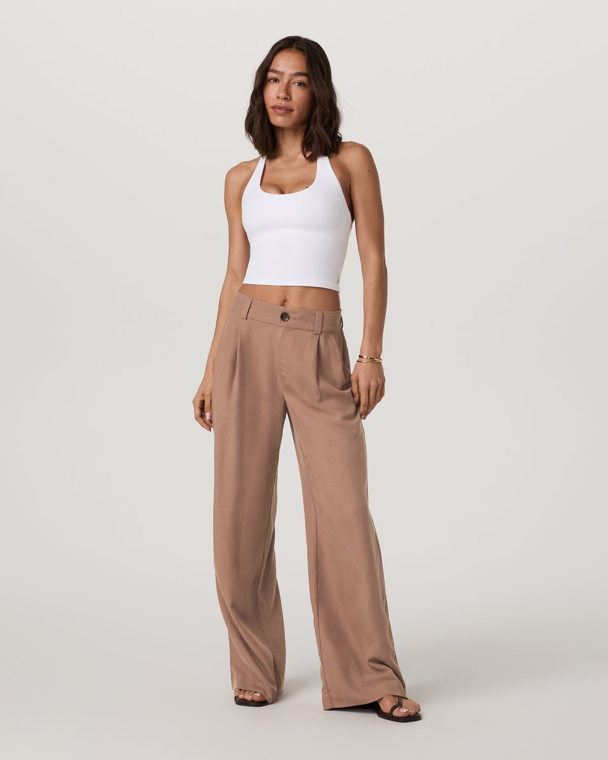 Trestles Twill Wideleg Women's Nutmeg Trouser Pants - Vuori