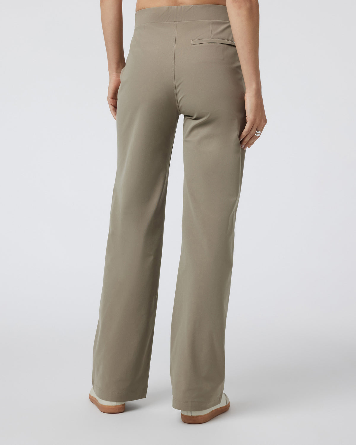 Womens Meta Wideleg Taupe Tailored Pants - Vuori
