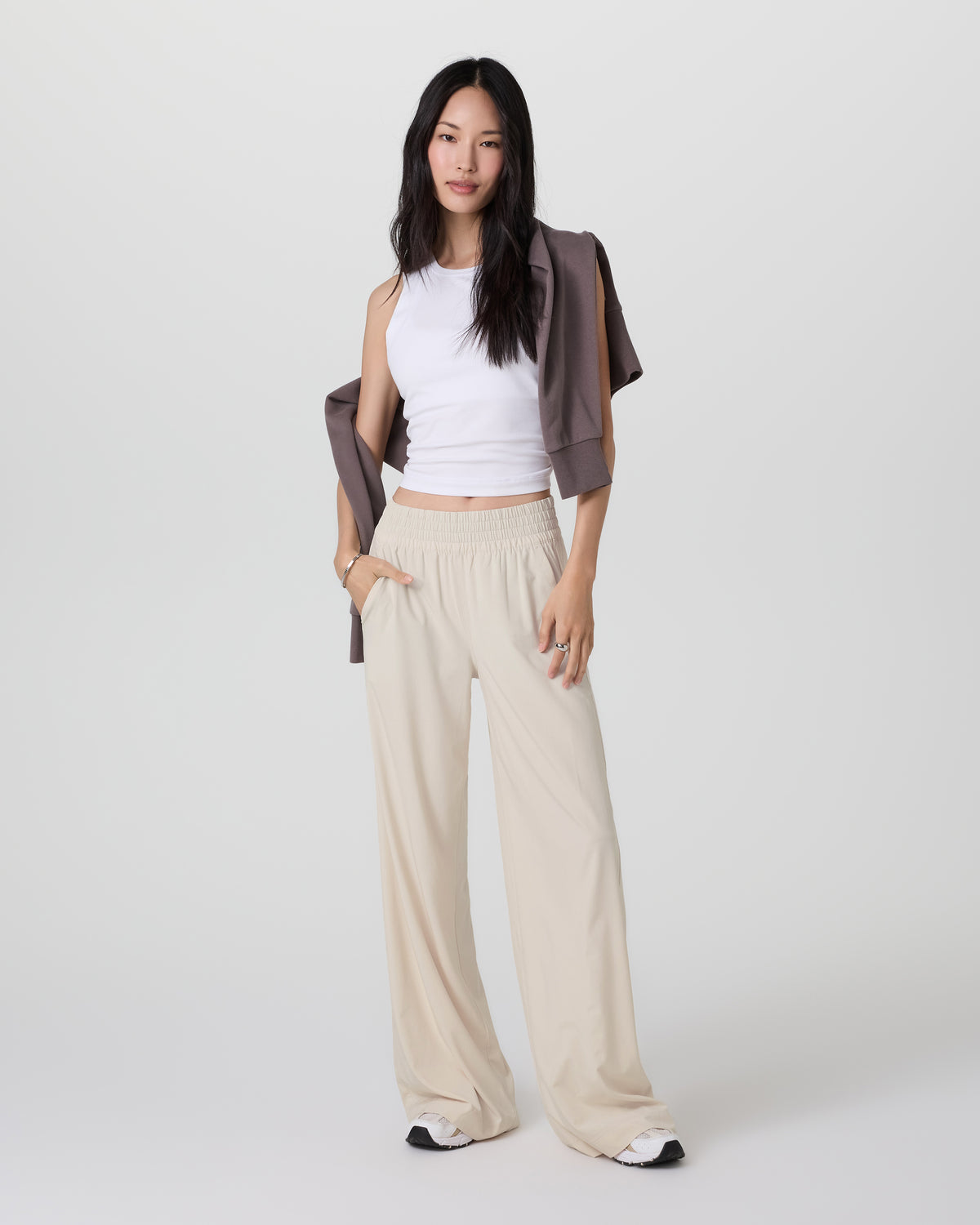 Villa Wideleg Pant - Long Women's Tall Milkweed Pants - Vuori