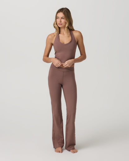 Inversion Rib Slim Flare Women's Sable Slim Flare Leggings - Vuori