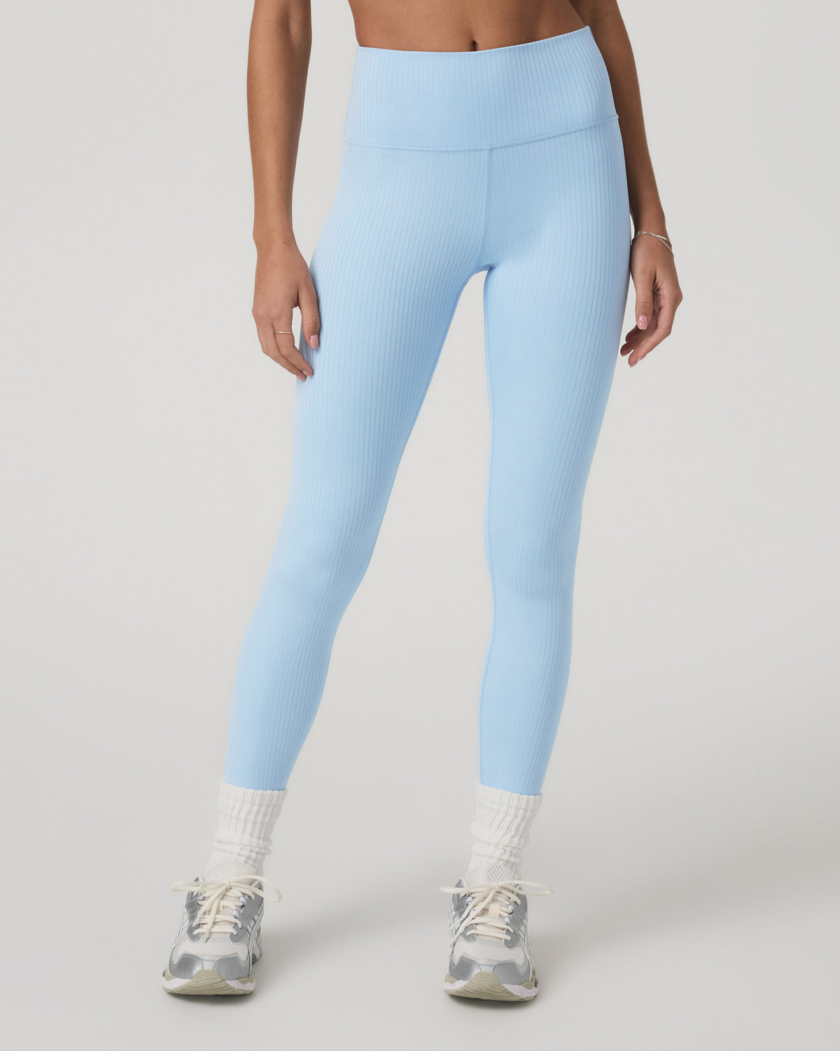 Inversion Rib Legging Women's Crystal Blue Rib Knit Leggings - Vuori