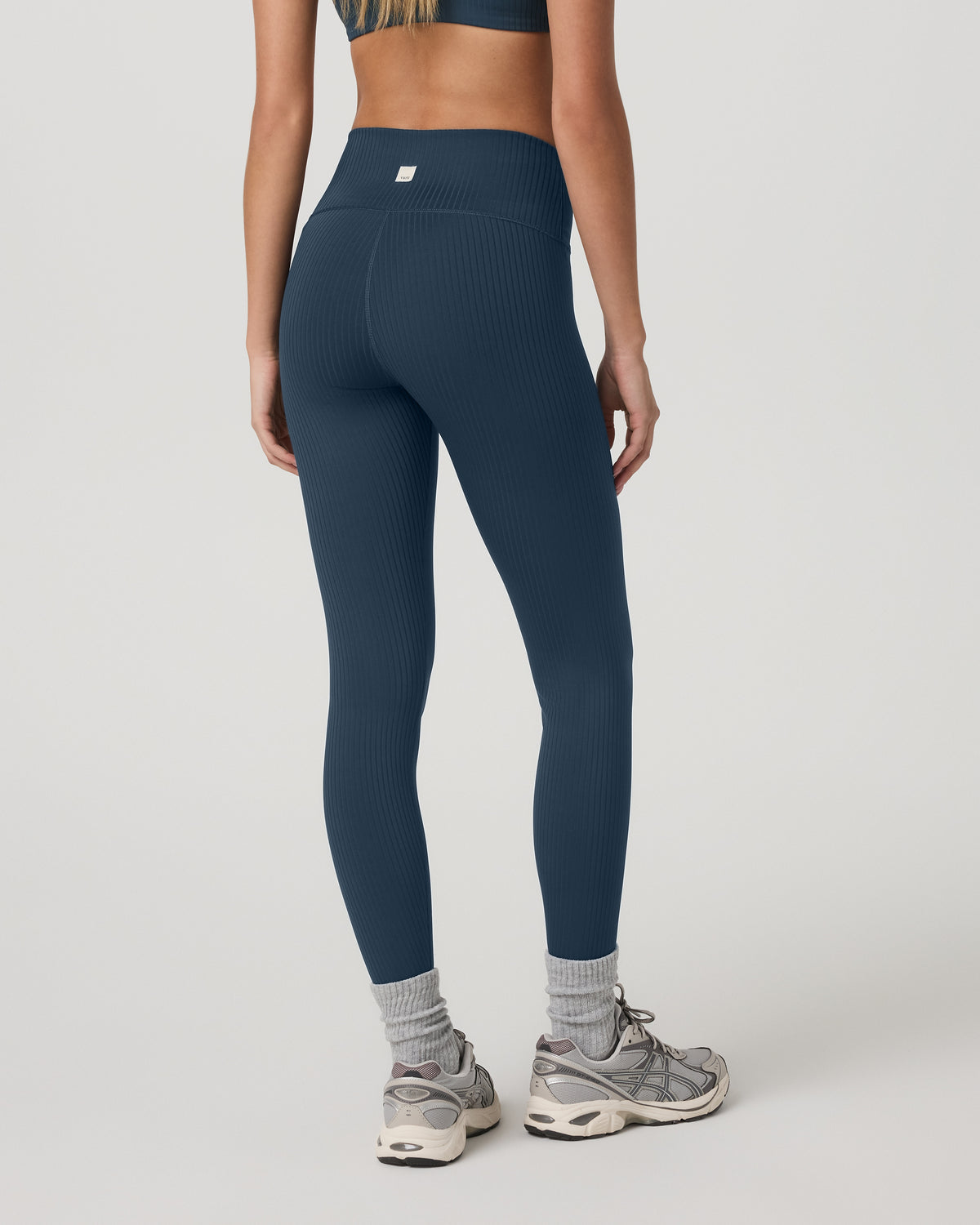 Inversion Rib Legging Women's Ocean Blue Rib Knit Leggings - Vuori