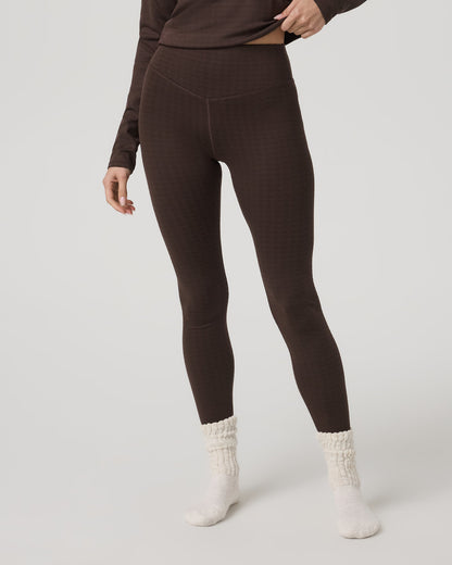 Women's Textured Chilled Out Legging Java Houndstooth - Vuori