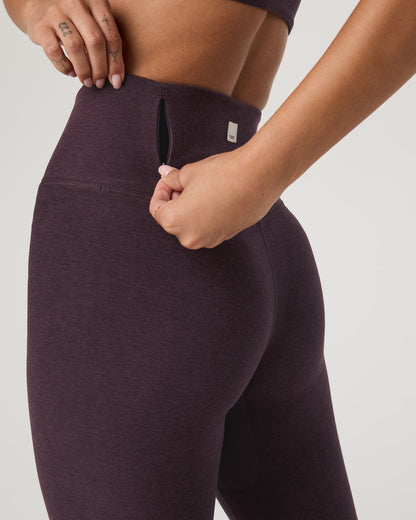 Clean Elevation Legging - Short Raisin Heather Leggings - Vuori