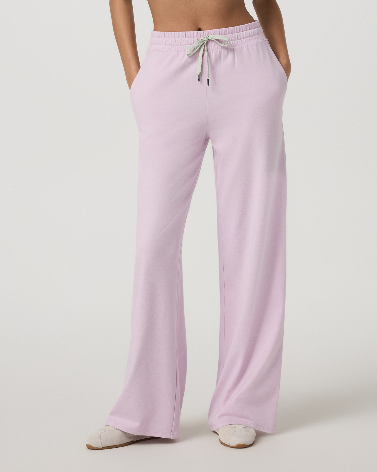Halo Essential Wideleg Women's Lilac Breeze Heather Pants - Vuori