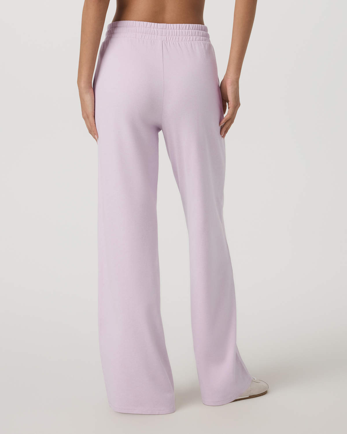Halo Essential Wideleg Women's Lilac Breeze Heather Pants - Vuori
