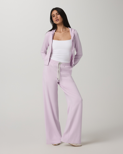 Halo Essential Wideleg Women's Lilac Breeze Heather Pants - Vuori