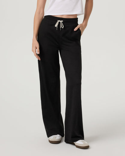 Halo Essential Wideleg - Short Black Heather - Vuori