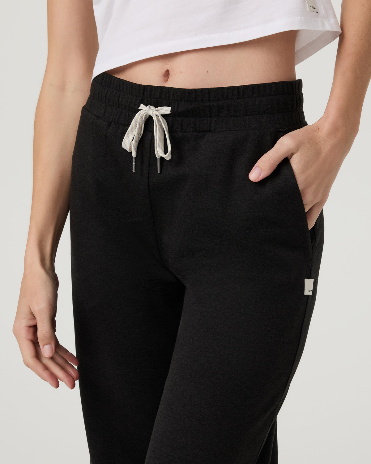 Halo Essential Wideleg - Short Black Heather - Vuori