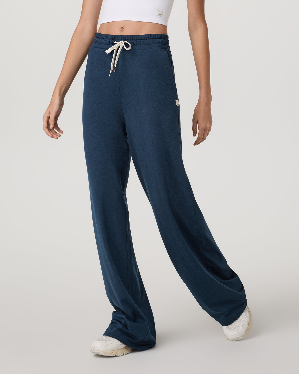 Halo Wideleg Women's Blue Coast Heather Pants - Vuori
