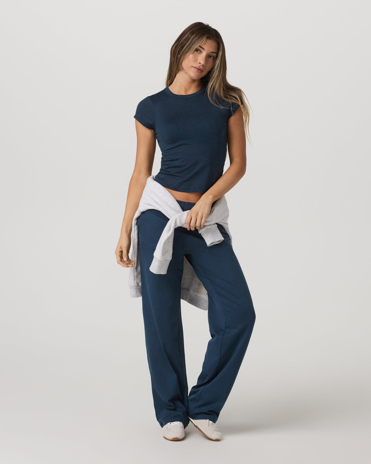 Halo Modern Straight Leg Pant - Short Blue Coast Heather - Vuori