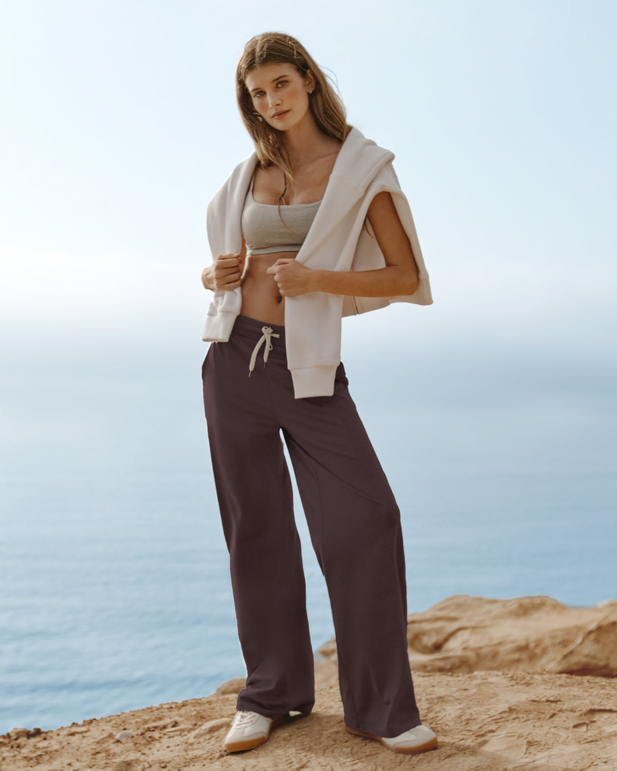 Halo Essential Wideleg Pant Java Heather - Vuori