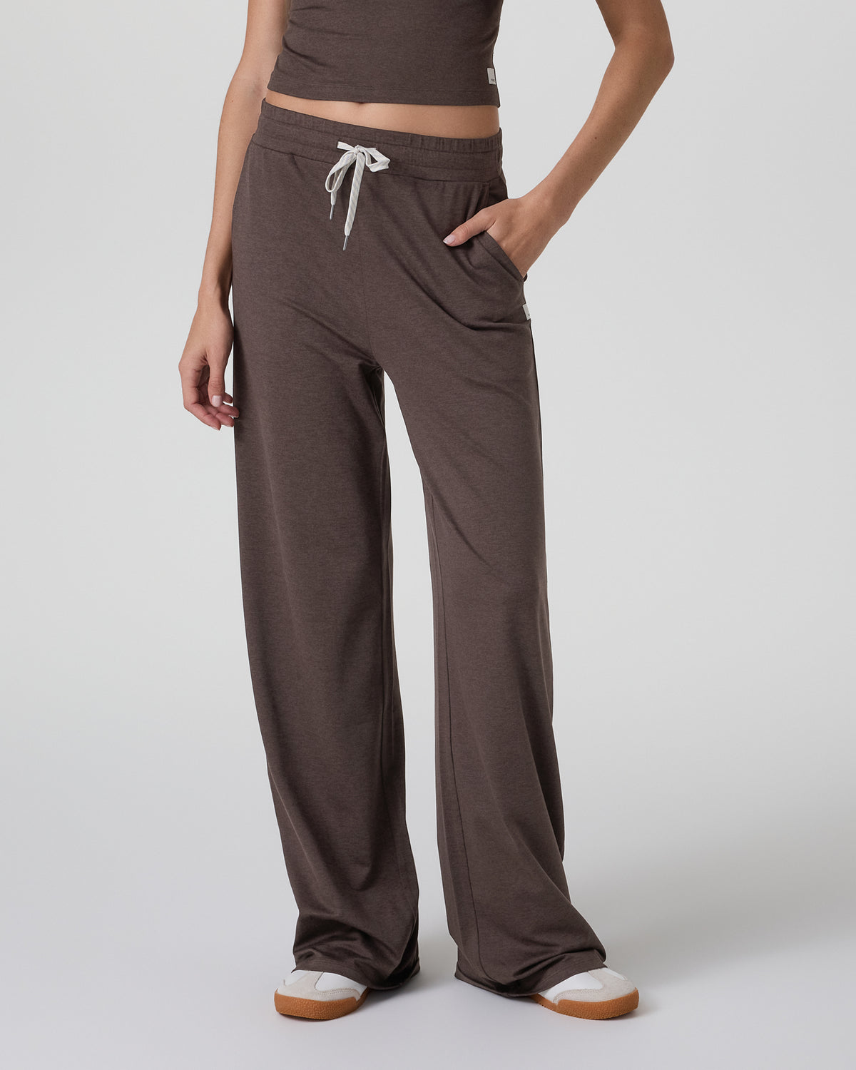 Halo Essential Wideleg Pant Java Heather - Vuori