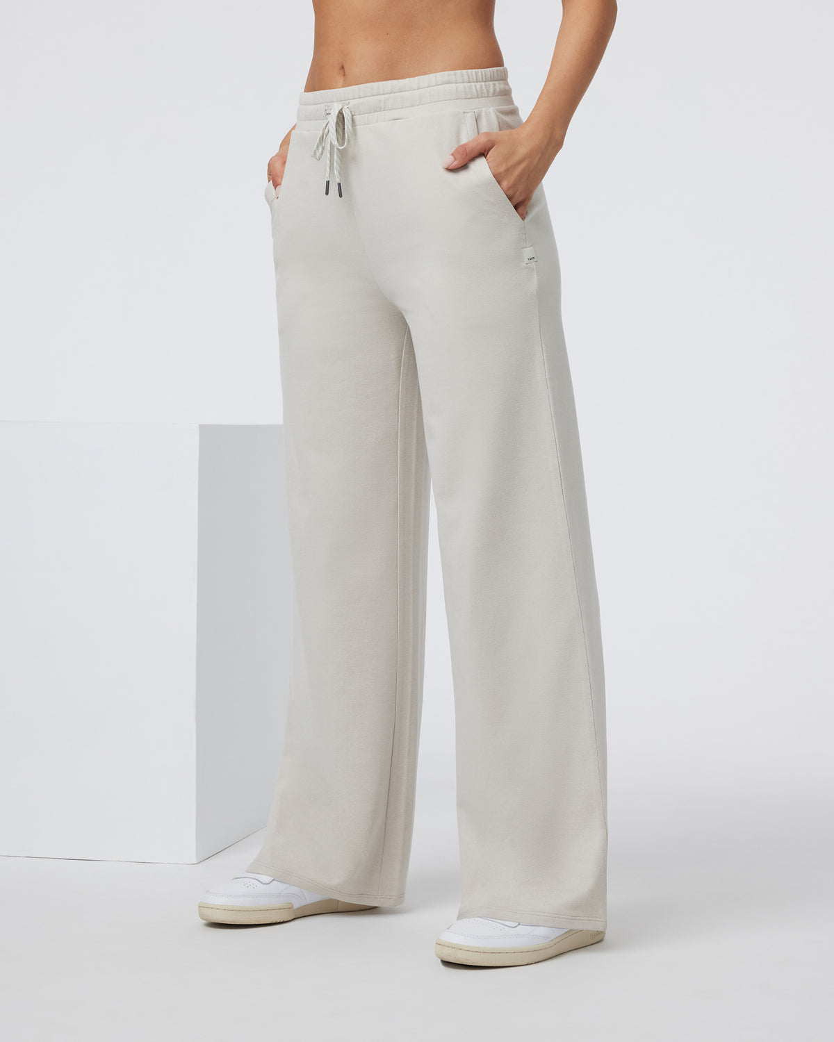 Halo Essential Wideleg Ecru Heather - Vuori