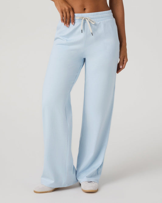 Halo Essential Wideleg - Short Soft Sky Heather Pants - Vuori