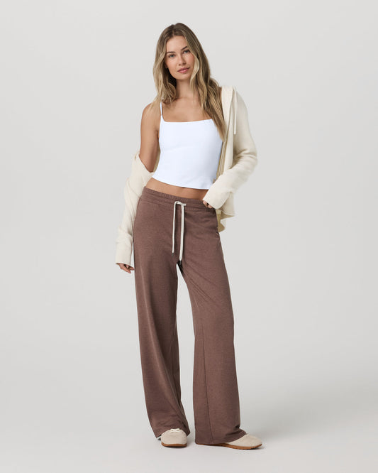 Halo Essential Wideleg Pant Women's Sable Heather Pant - Vuori