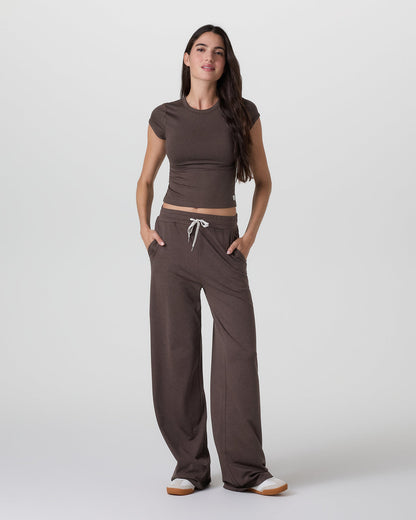 Halo Essential Wideleg Pant - Short Java Heather - Vuori