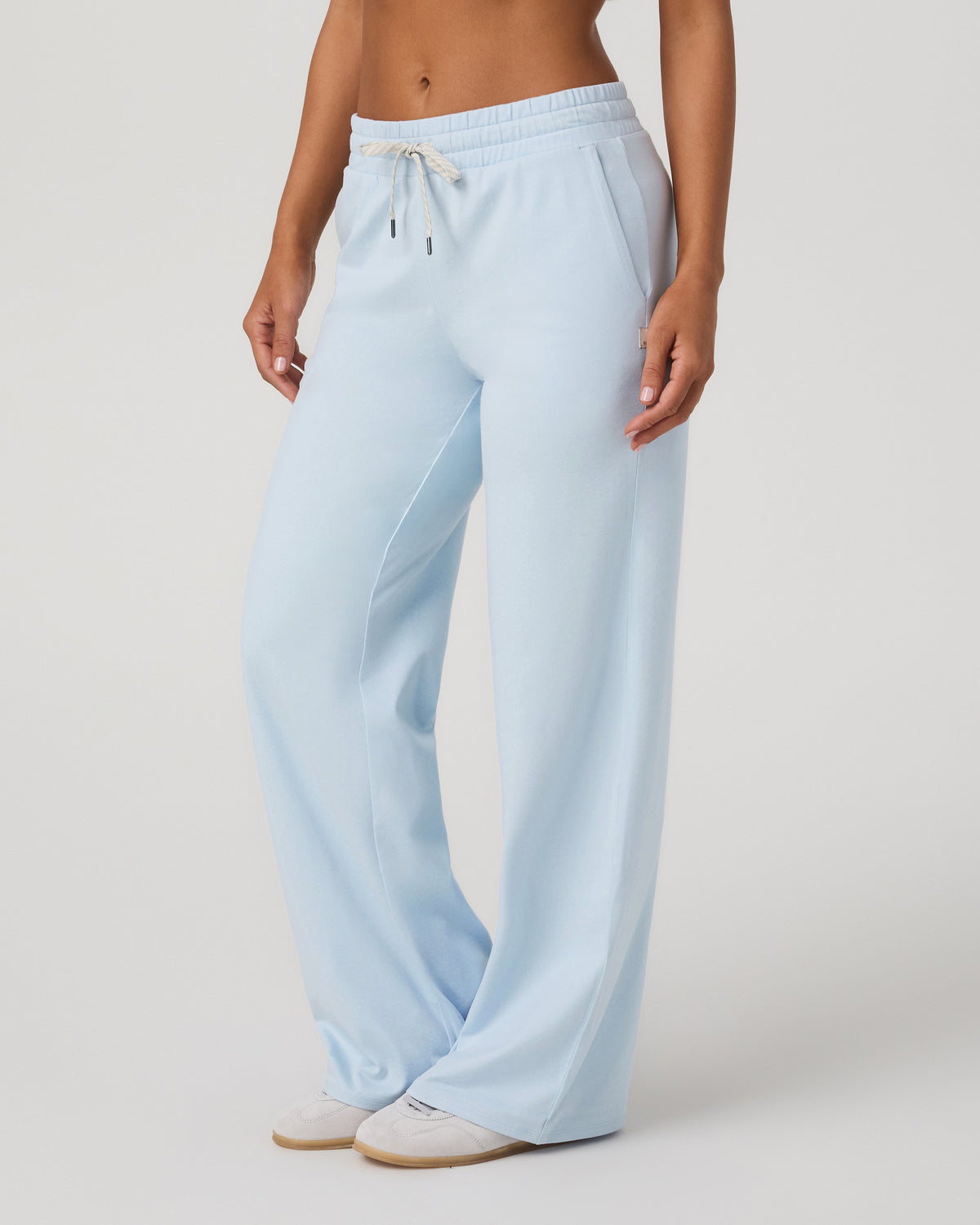 Halo Essential Wideleg Women's Soft Sky Heather Pants - Vuori