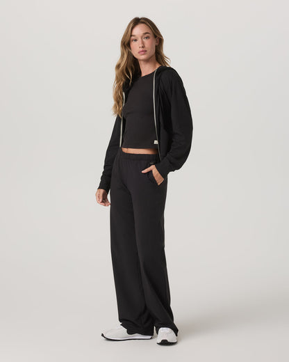 Women's Halo Modern Strght Leg Pant - Short Solid Black - Vuori